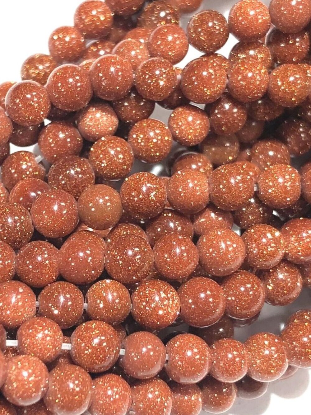 Brown Goldstone Gemstone Beads Round 4mm Bulk Lot 50 pcs